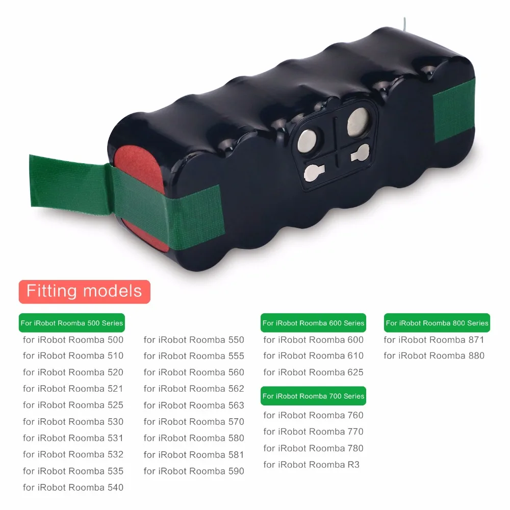 Melasta 4.6Ah 14 4 V NIMH батарея для iRobot Roomba пылесос R3 500 600 700 800 серия 510 530 550 560 620 650 770 870 880 |