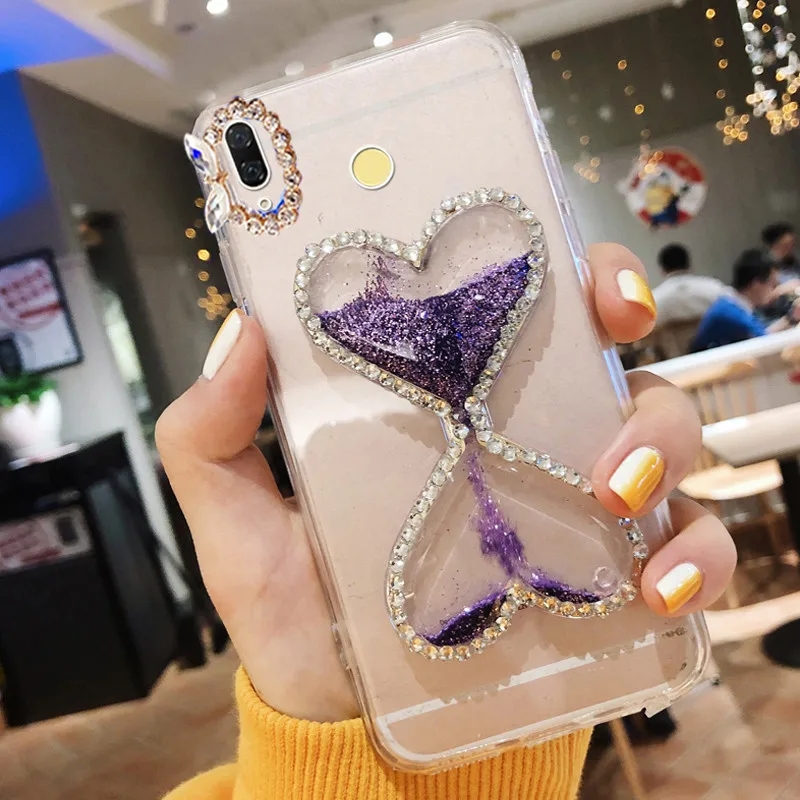 Блестящий жидкий зыбучий песочный чехол для iPhone XR XS Max 6 6S 7 8 Plus 7Plus Bling Wine Glass Case Capa