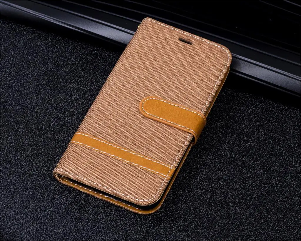 brown Для LG K8 K10 G7 ThinQ Q8 чехол джинсы версия Coque Etui чехол для LG K8 K10 K4 G6 Чехол-бумажник из искусственной кожи чехол - Цвет: brown