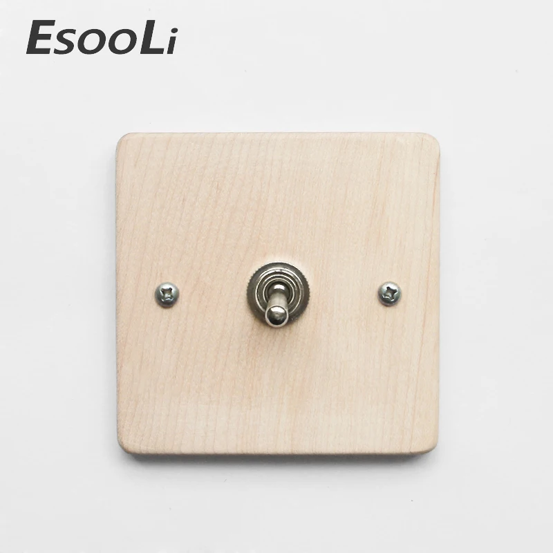 EsooLi клен/орех роскошный настенный светильник панель переключателя ручной работы