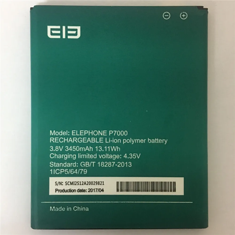 100% Elephone P 7000 батареи 3450mAh запасная батарея для P7000 аккумулятор мобильного телефона