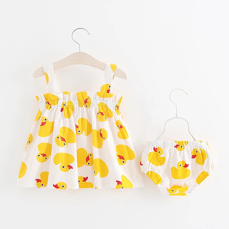 VERATI девушки летом прохладно слинг набор Маленькая Девочка Лето желтая утка