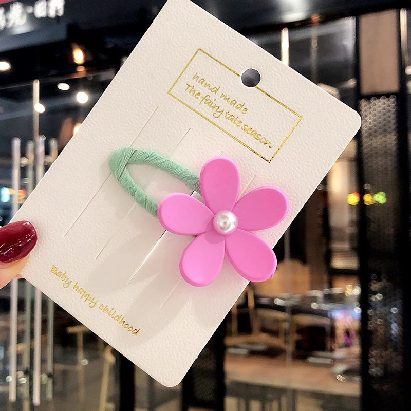 Корейские эластичные заколки для волос Ins ярких цветов с бантом акриловые