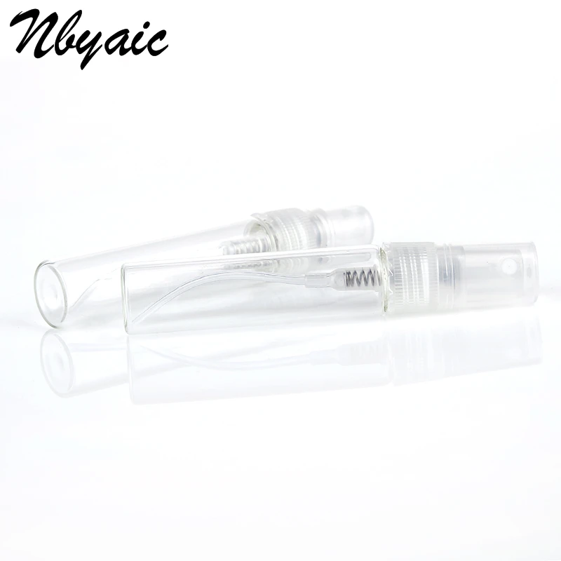 Nbyaic 50 шт. портативный мини флакон духов пустая стеклянная бутылка Косметика бутилированный тонер распылитель 2 мл 3 мл 5 мл 10 мл