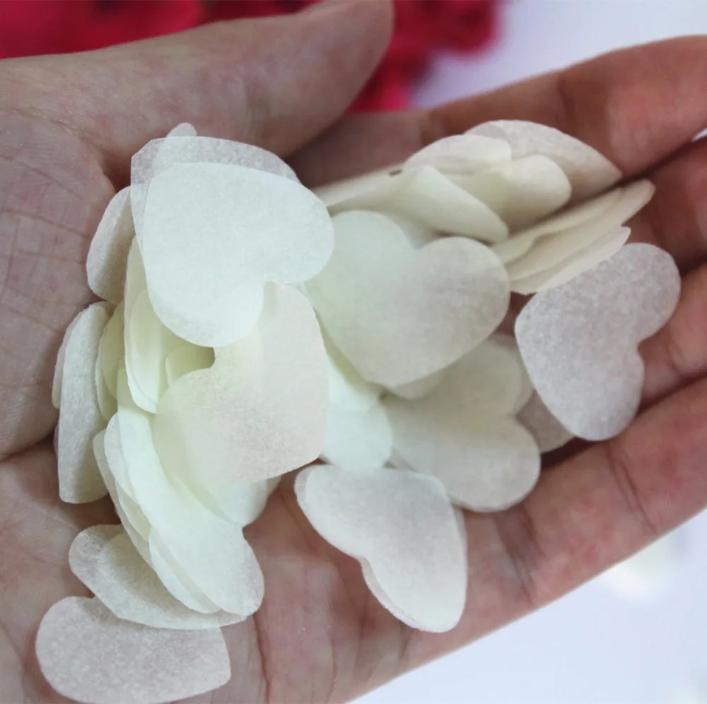 Персиковый мятный зеленый коралловый бледно сердечный круг свадебные конфетти