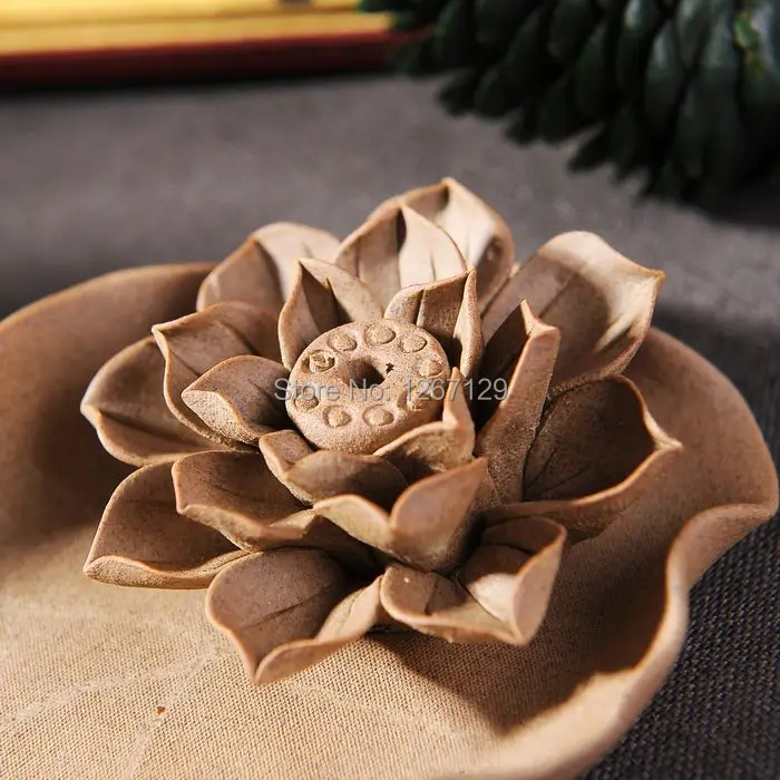 Оригинальный грубая керамика джосс палку пластины лотоса аромат | Дом и сад