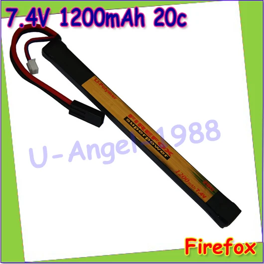 1 шт. 100% оригинальный аккумулятор FireFox 7 4 в 1200 мАч 20C Li Po AEG 170 мм x 17 F2R12M Прямая