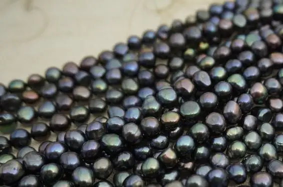 Свободные жемчужные ювелирные изделия высокого блеска маленький размер черный