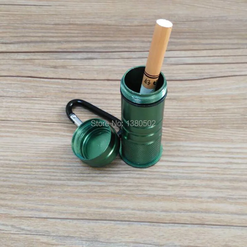 

Fashion With Carabiner aluminum alloy Mini Pocket Portable Ashtray Cinzeiro cenicero