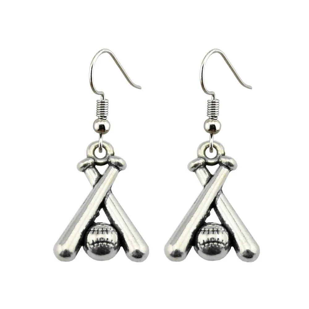 1 Pair Dropshiping Earrings Dangle Women Fashion Jewelry 19x13mm Baseball Drop | Украшения и аксессуары