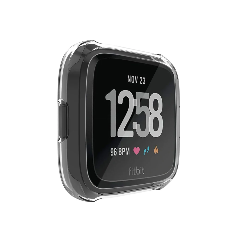 Ультра-тонкий чехол для Fitbit Versa, ремешок чехол Fit Bit Versa 2 тонкий прозрачный мягкий покрытие TPU аксессуары для часов защита экрана
