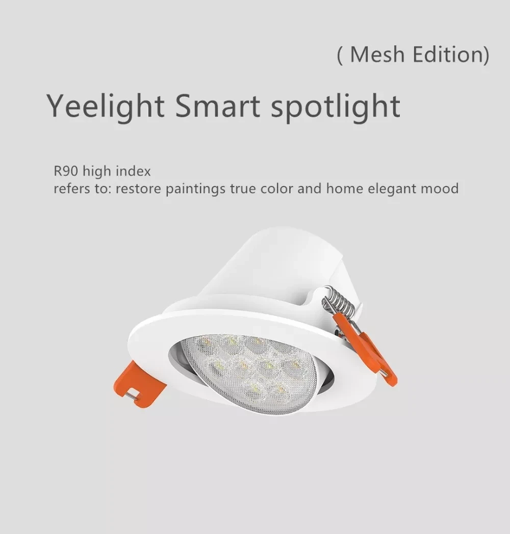 MI Mijia Yee светильник YLSD04YL Smart 5 Вт 400лм 2700-6500 к потолочный светильник с сеткой издание управление через приложение ac220в Yee светильник Точечный светильник