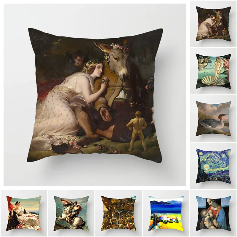 Чехол для подушки с принтом Fuwatacchi изображением Ван Гога наволочка декоративная