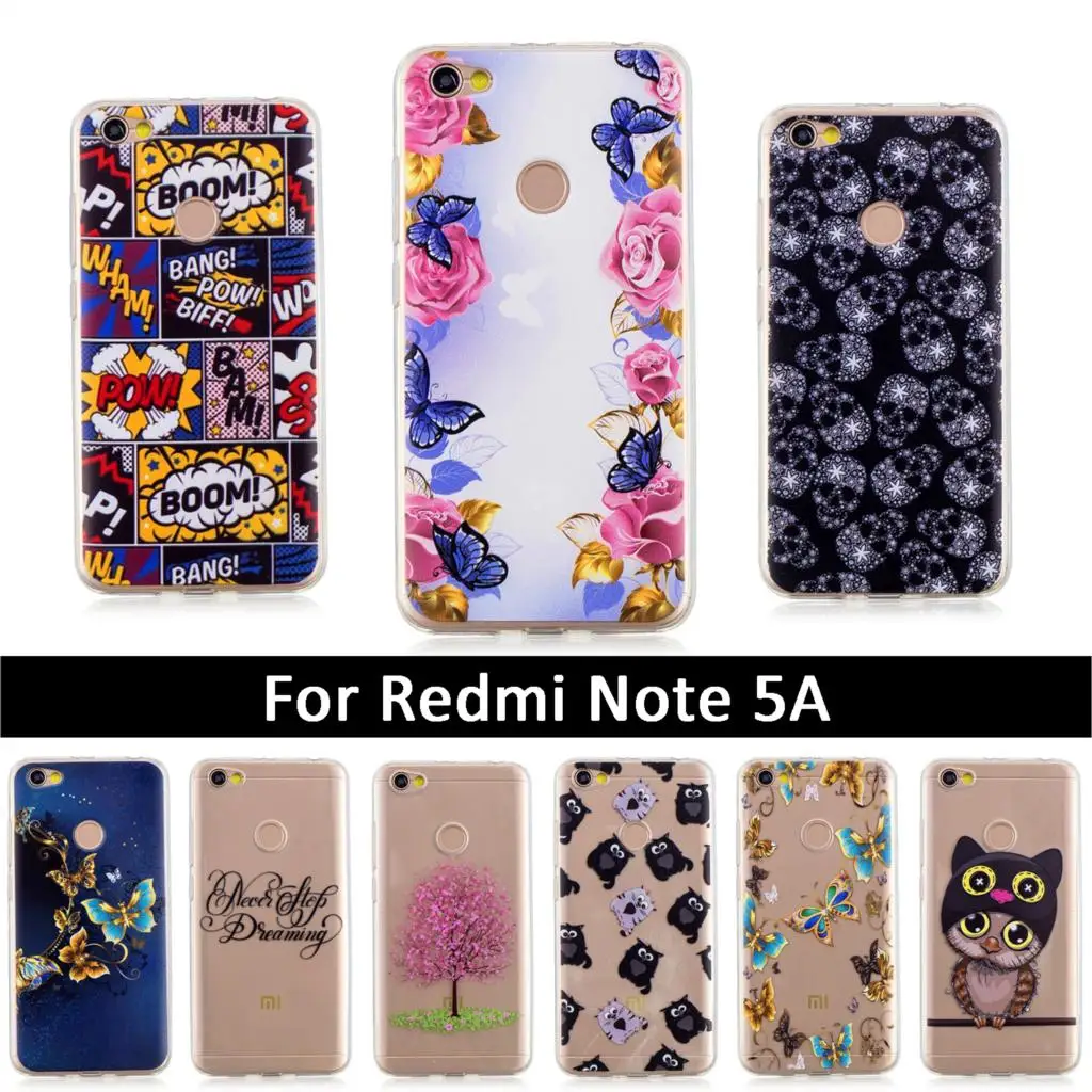 Мягкий чехол из ТПУ Для Xiaomi Mi Redmi Note 5A 5 A силиконовый для задней панели телефона