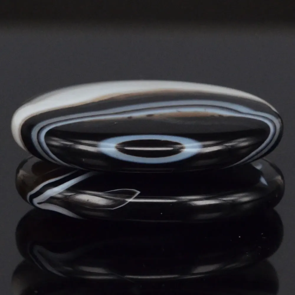 25x35 мм 2 шт. натуральный черный оникс агата Овальный пальмовый камень фэн шуй