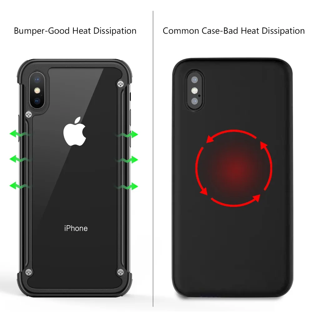 OATSBASF для iPhone XS XR Роскошный металлический защитный чехол с подушкой безопасности для iPhone XS чехол тонкий металлический бампер