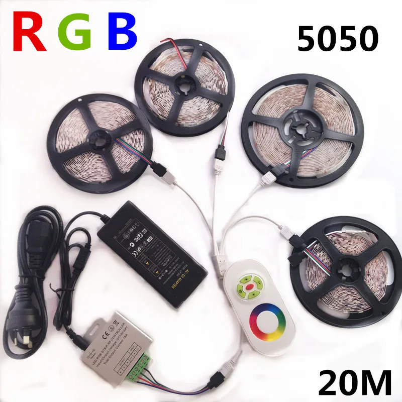 Светодиодная лента RGB 450 светодиодов IP20 светодиодная Диодная SMD 5050 5 м/рулон м 15 10 20