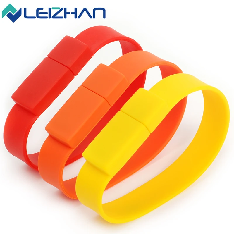 Leizhan usb флэш-накопитель 2.0 силиконовый браслет 4 г красочные Memory Stick 8 внешний Pendrive
