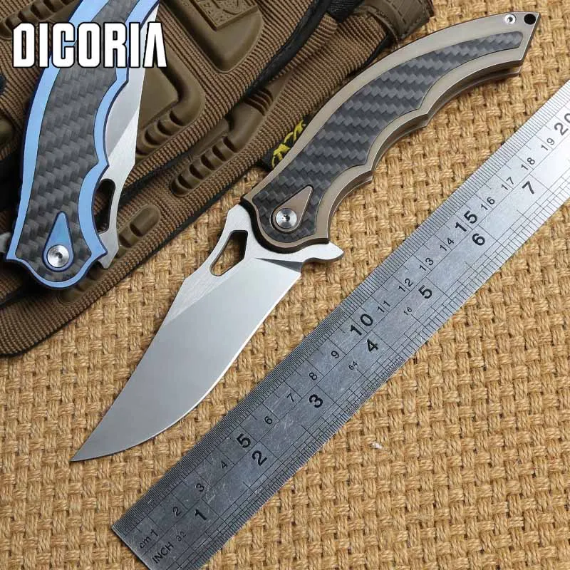 

DICORIA YI CLAW M390 blade ball bearing Flipper folding knife titanium handle outdoor survival camping pocket knives EDC tools