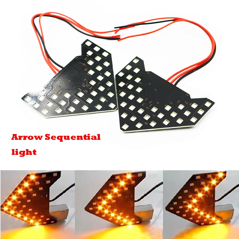 YSY 8 шт./4 пары 33SMD Новый универсальный автомобильный LED Желтый автомобиль зеркало