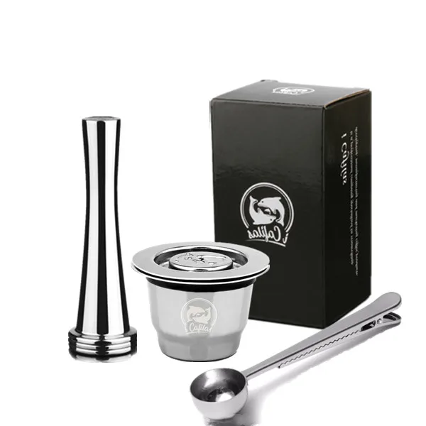 ICafilas нержавеющая сталь многоразового использования Nespresso кофе капсула Cafeteira фильтр для эссенца Мини& Citi Z - Цвет: 1capsule 1 tamper1sp