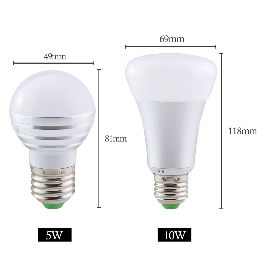 E27 LED 5 Вт 10 RGBW диммируемая лампа AC 85 в-265 в светодиодные лампы Ночник для украшения