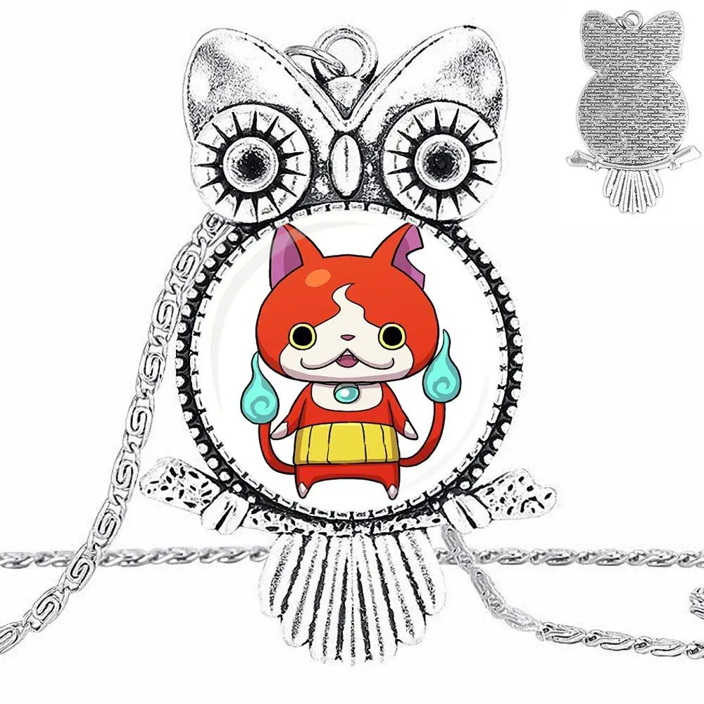 EJ Glaze Yokai Yo-Kai бижутерия со стеклянными кабошонами с колье длинной подвеской Сова