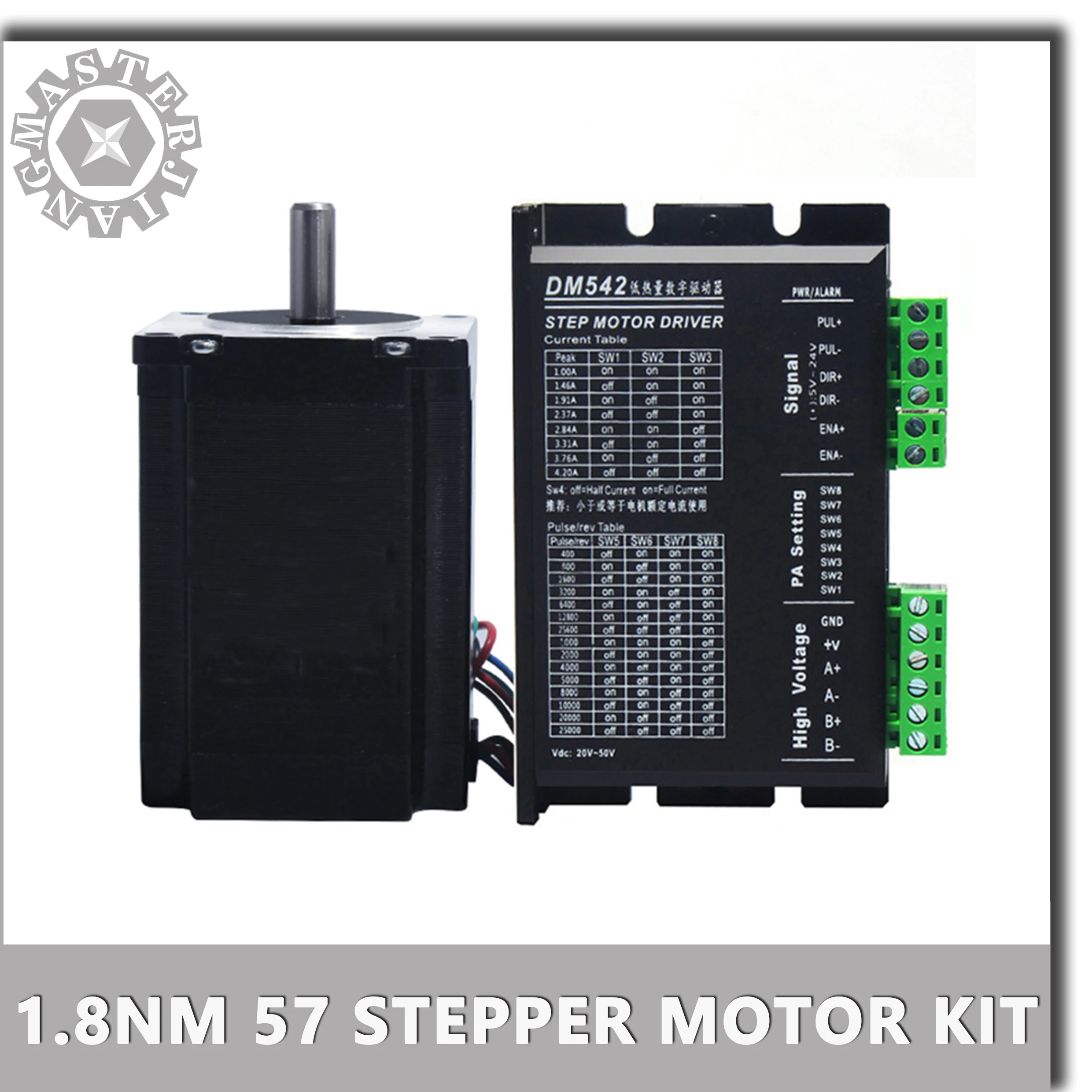 1.8Nm 57BYG250C 2 фазный шаговый двигатель + Nema 23 обновления TB6600/DM542 Драйвер шагового