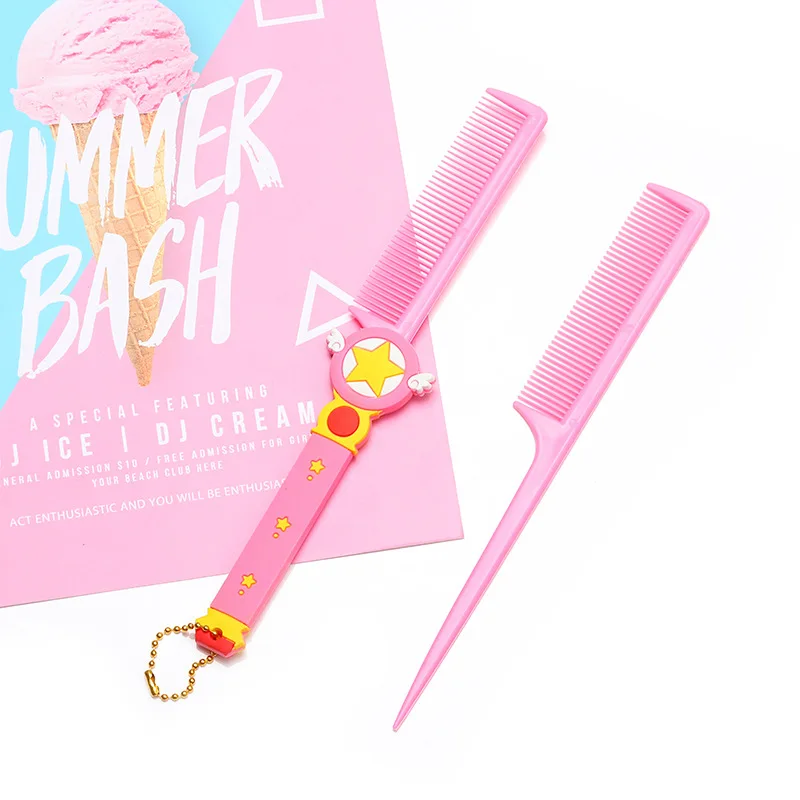 Мультфильм Волшебная карта девушка Сакура птица голова палка расческа