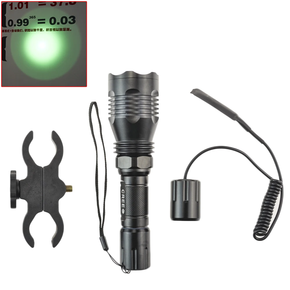 США Тактический Светодиодный Фонарик 1 режим Long Range Свет Охота фонарик Cree XRE 802