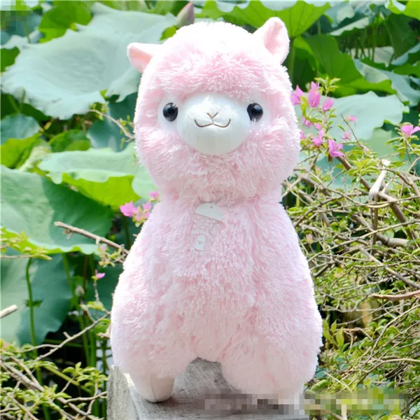 35 см/45 см японский Alpacasso Мягкие плюшевые игрушки кукла гигантские мягкие животные лама игрушки Kawaii Альпака плюшевые куклы дети подарок на день рождения - Цвет: pink