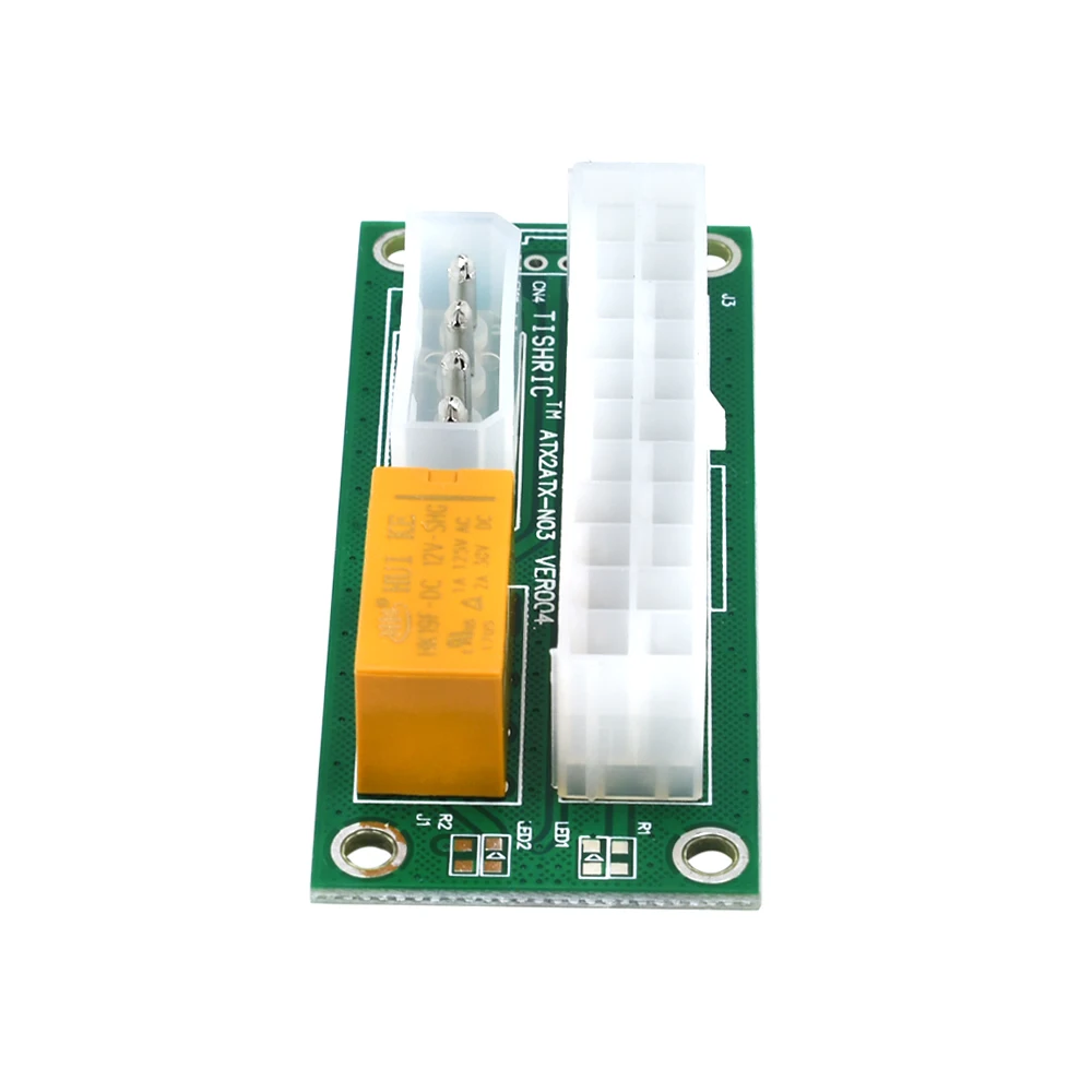 TISHRIC 2018 Горячая ATX 24Pin к Molex 4Pin двойной блок питания синхронизация стартер