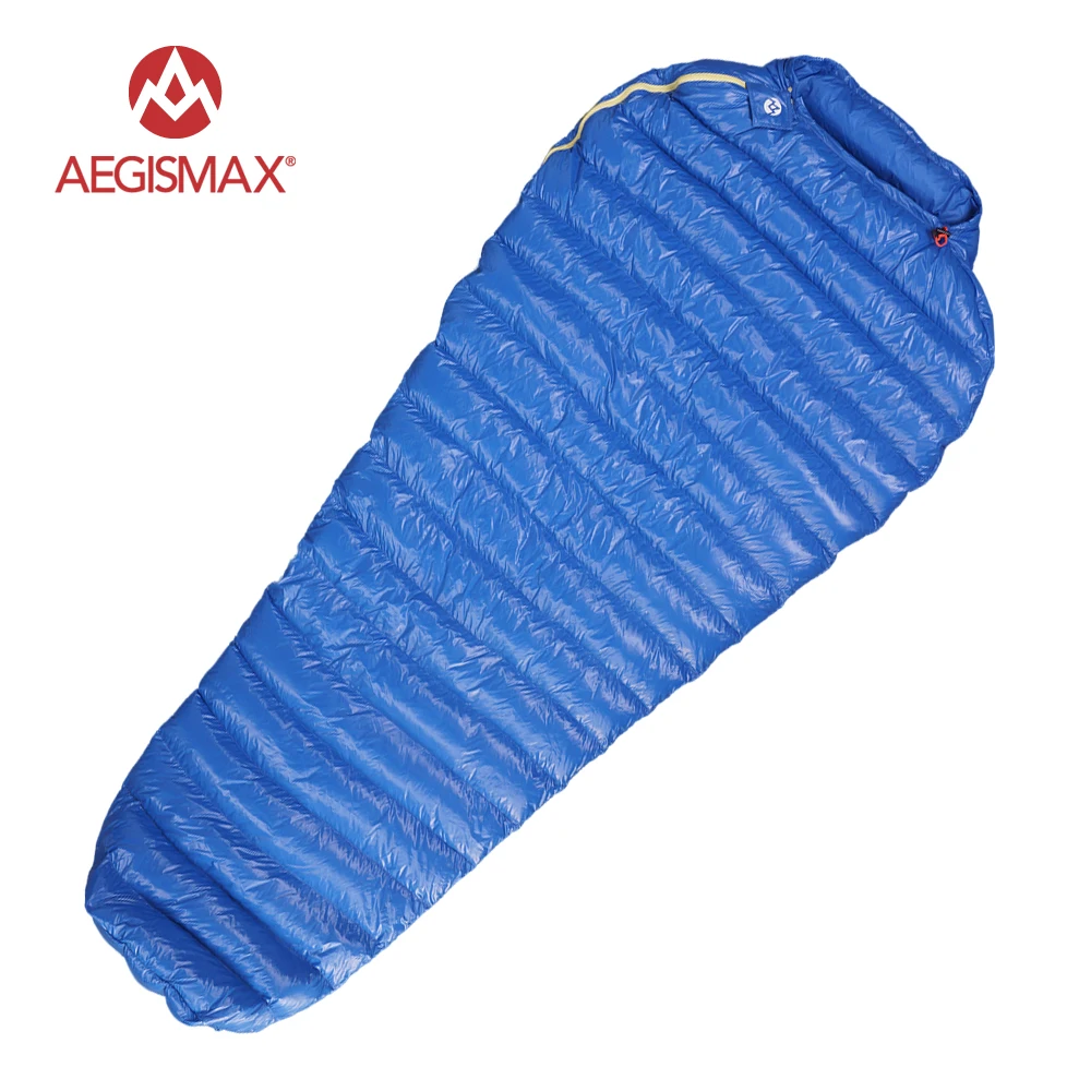 Уличный сверхлегкий спальный мешок AEGISMAX M2 с длинным наполнением 420 г белый