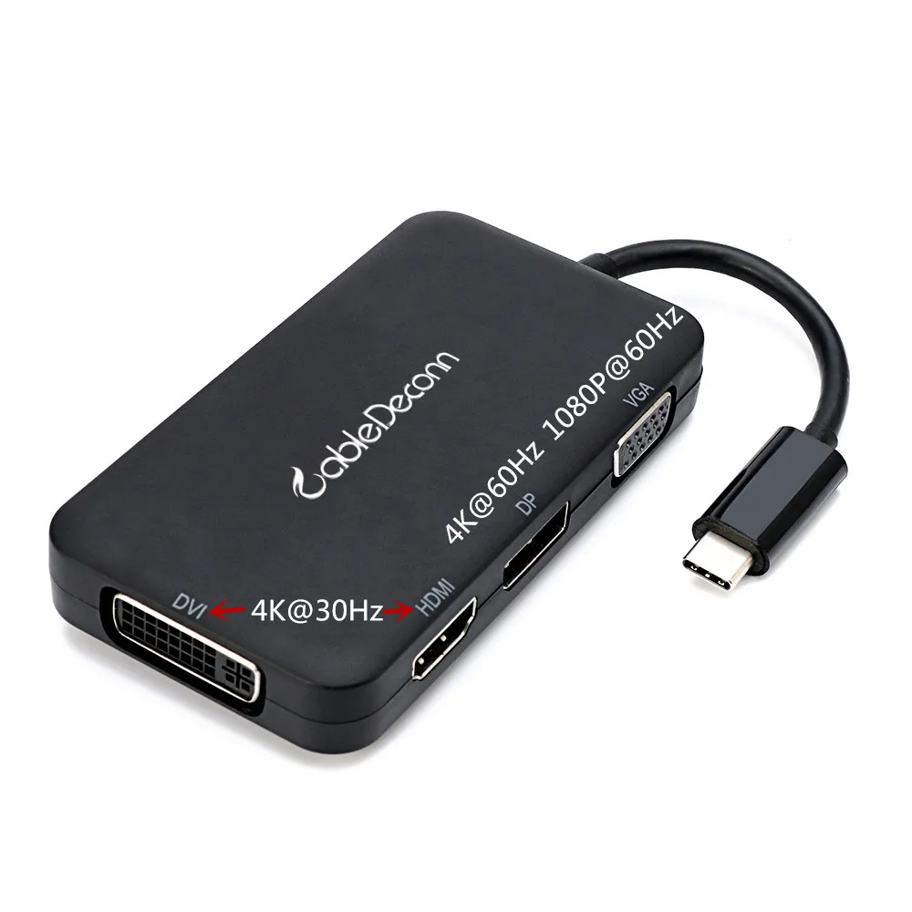 Кабель USB C Type c Thunderbolt3 к Gigabit Ethnernet RJ45 USB3.0 концентратор HDMI 4K 1080P VGA DisplayPort DP DVI адаптер