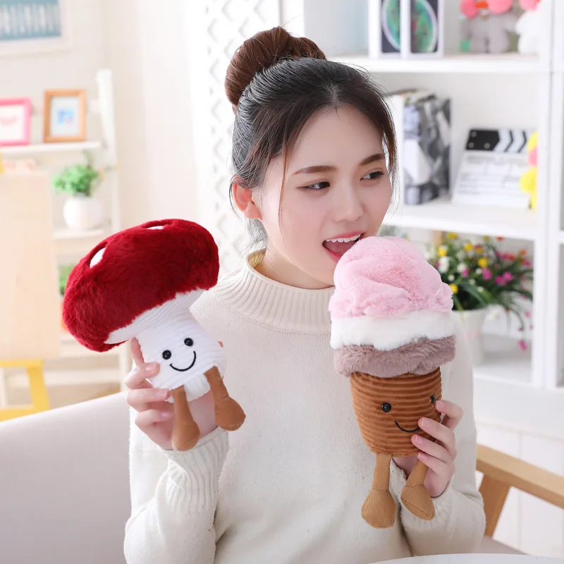 Candice guo! Симпатичная плюшевая игрушка мультяшная улыбающаяся грибочка тост