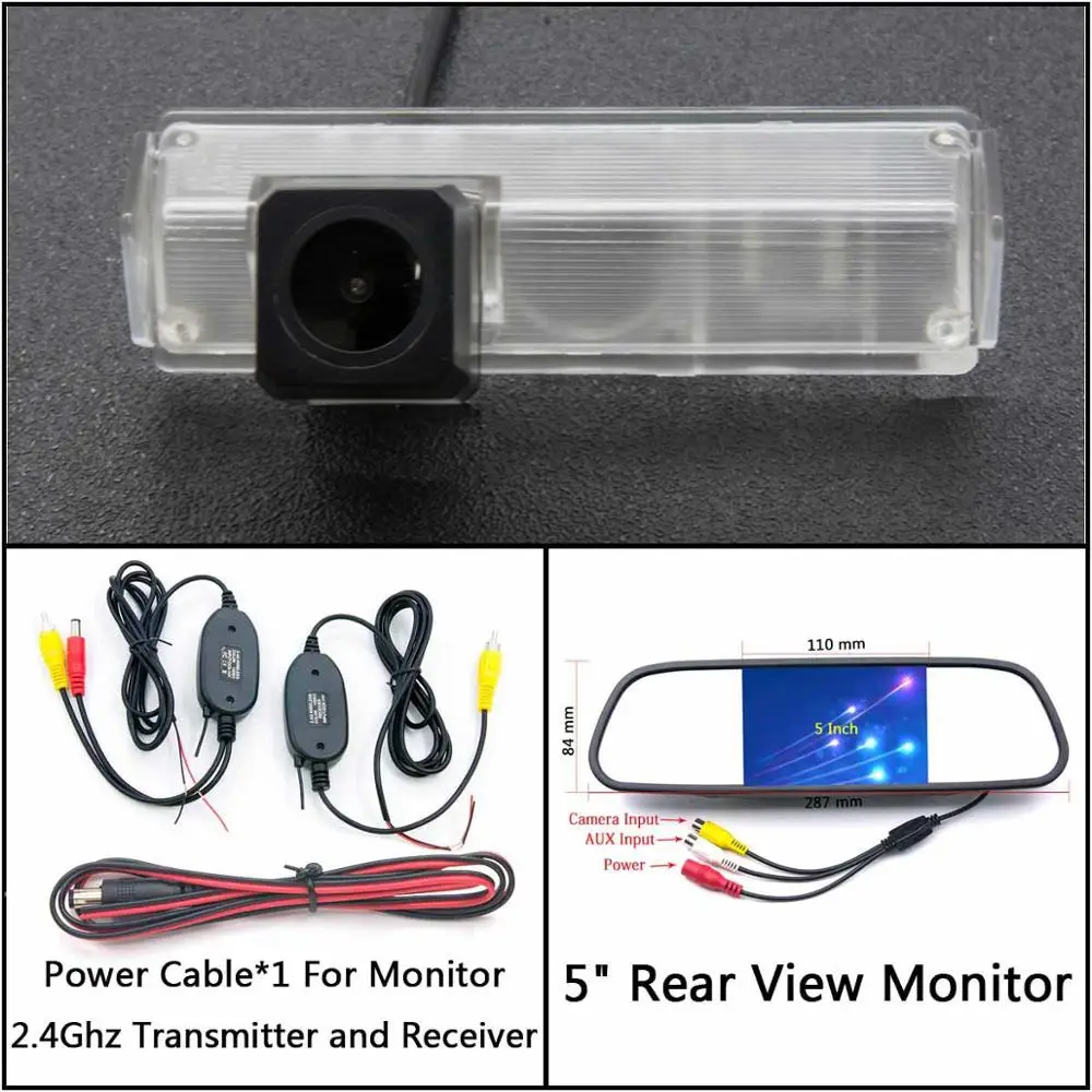 C Wireless 5 inch M HD 1280*720 камера заднего вида для Mitsubishi Attrage Mirage G4 Grandis Montero Nativa Pajero Grandis MPV монитор парковки автомобиля - Название цвета: C Wireless 5 inch M
