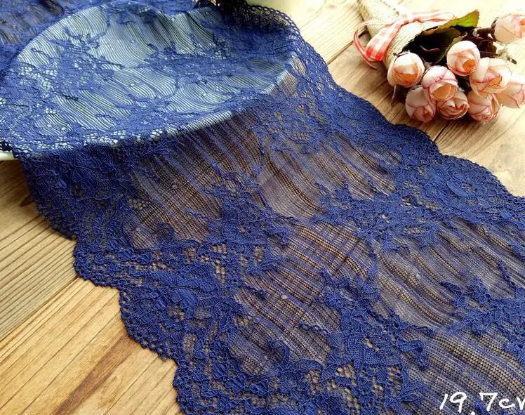 3 метра 19 5 см ширина эластичная вышитая Сетка кружевная отделка лента для шитья