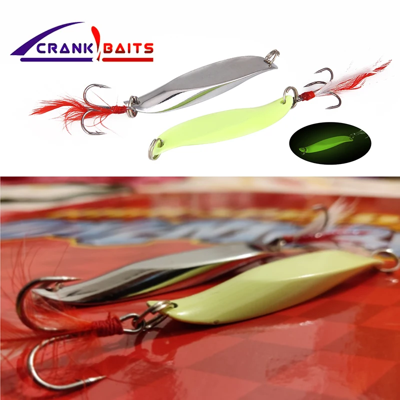 1 шт. светящиеся блестки шумо перьевые снасти металлическая Спиннер ложка