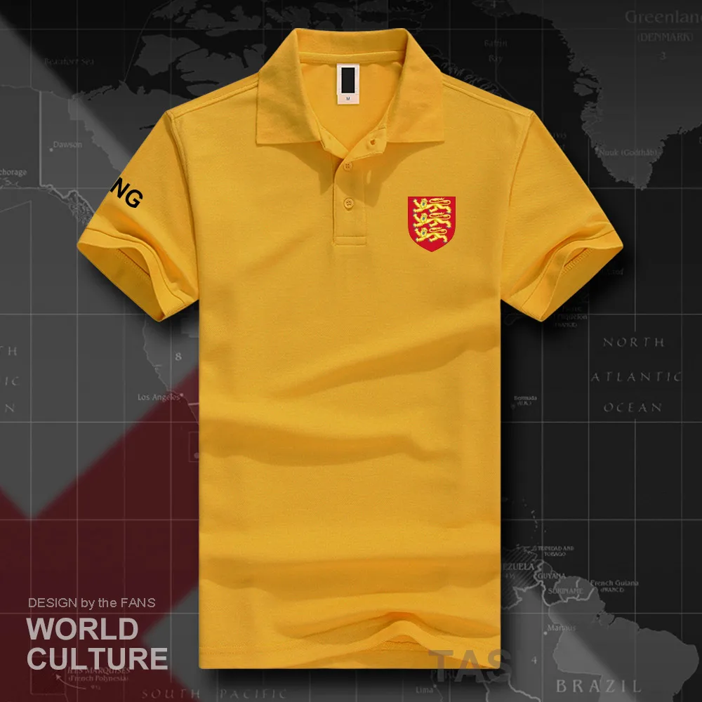 

England polo shirts men short sleeve white brands printed for country 2018 cotton nation emblem new fashion