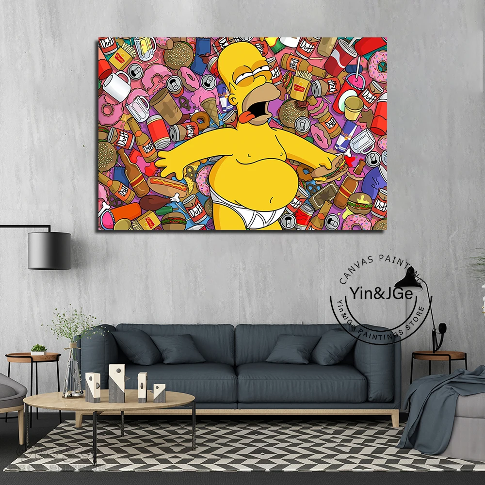 Симпсоны плакат анимированный фильм Семья настенные принты домашний декор