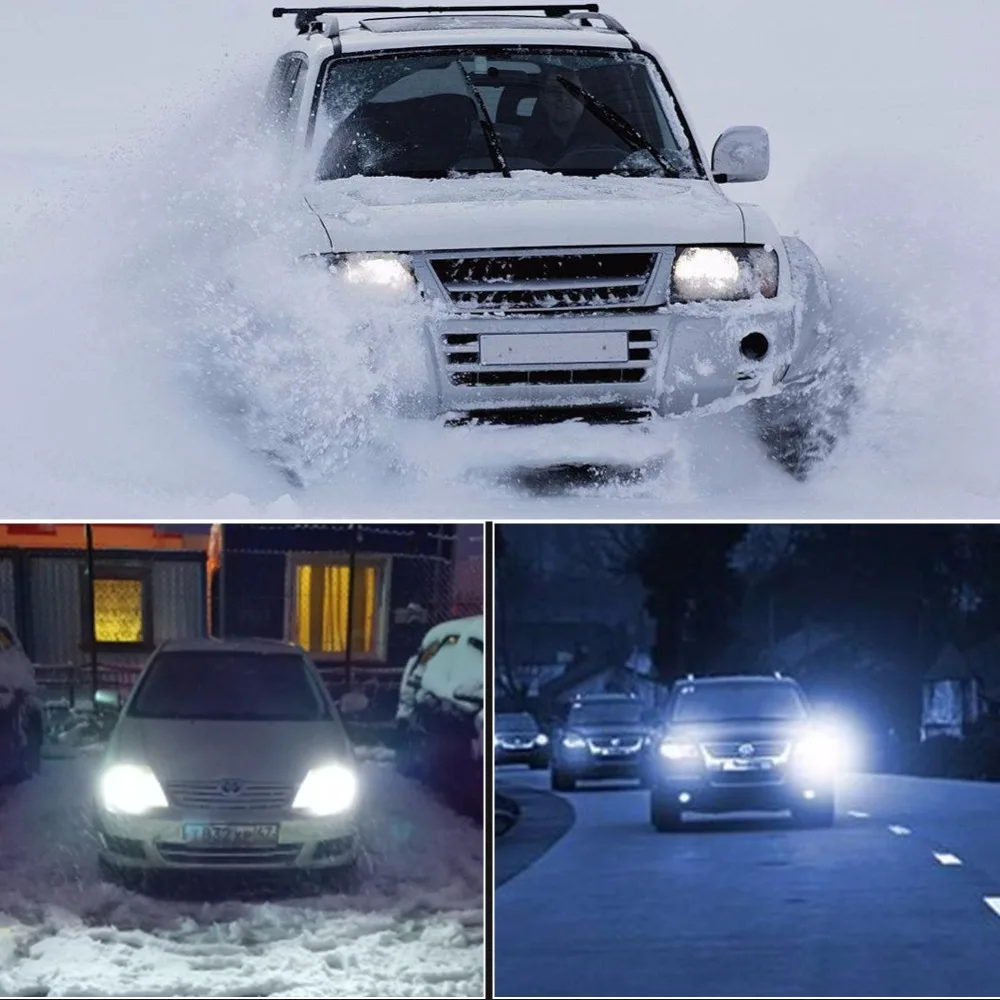 Светодиодсветодиодный фары FOXCNCAR H4 H7 головного света H11 9005 9006 12 В 24 60 Вт 8000 лм 6500 K