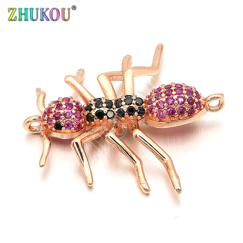 24*25 мм Высокое качество Латунь кубического циркония муравьев Форма