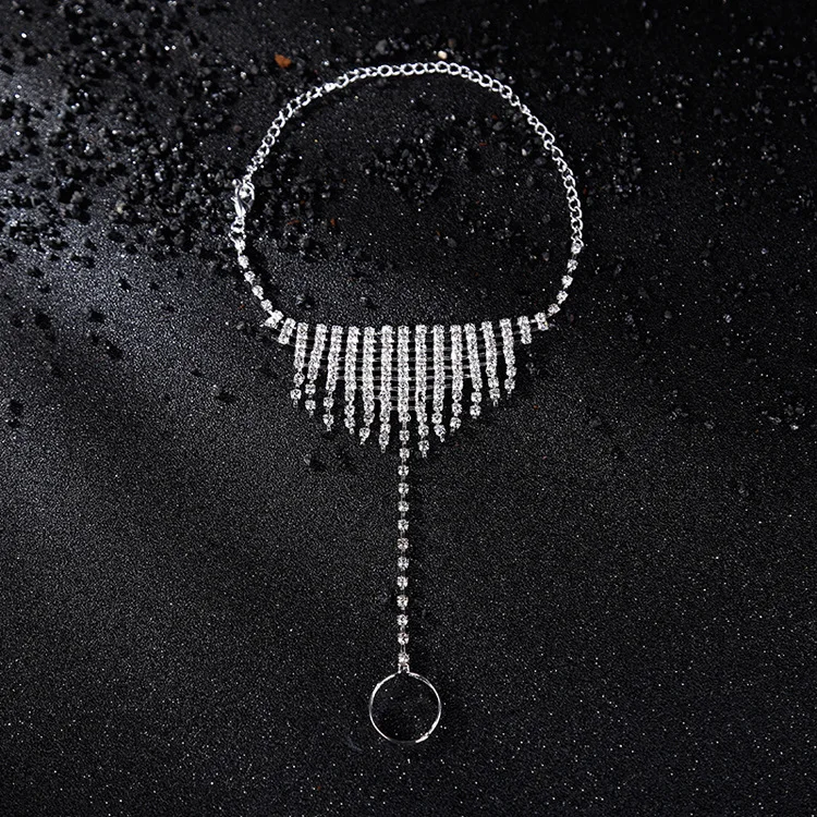 Лето Богема Босиком Сандалии Женщин Кристалл Тела Цепи Ног Ювелирные Изделия