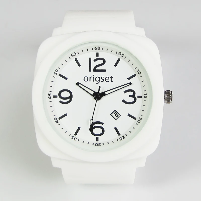 Силиконовые Резиновые спортивные мужские часы heren horloge Япония механизм