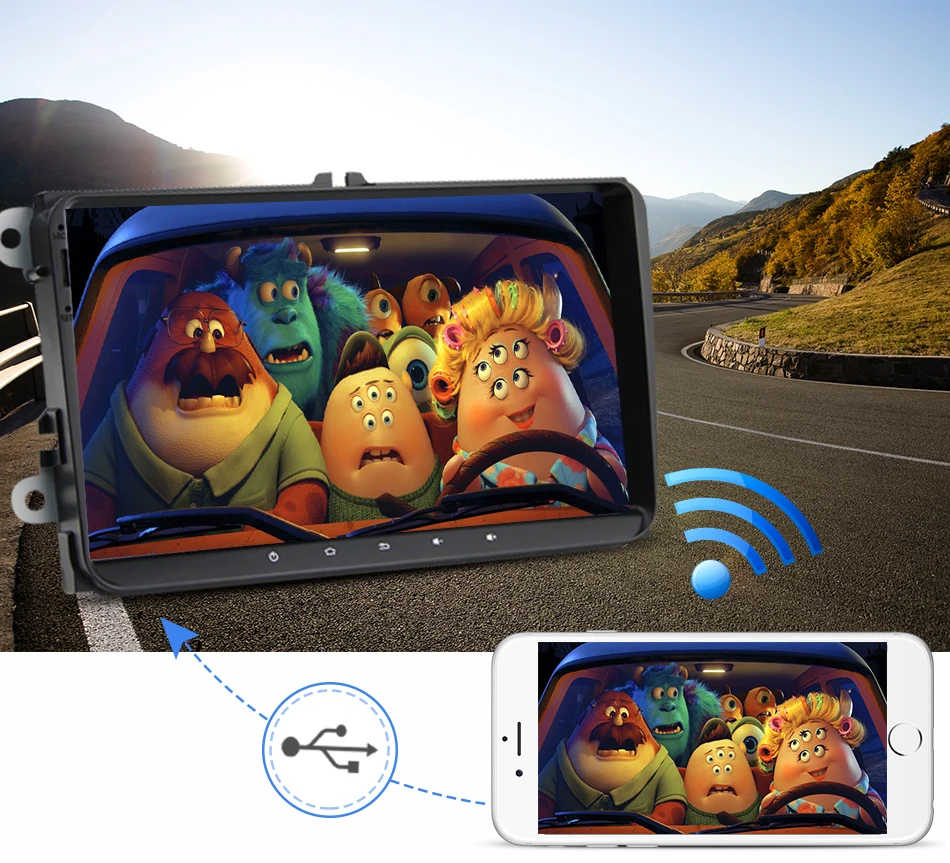 Eunavi 2 Din 9 ''Android 9,0 4G ram автомобильное радио стерео gps Navi для VW Passat B6 CC Polo GOLF 5 6 Touran Jetta Tiguan Magotan Seat
