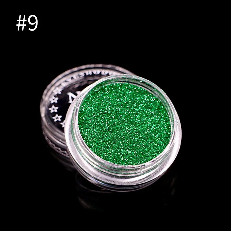 Color 9 Блестящие тени для век, 24 цвета, блестящая Палитра для глаз, Maquillaje, монохромные тени для век, блестящая пудра, блестящий инструмент для макияжа - Цвет: Color 9