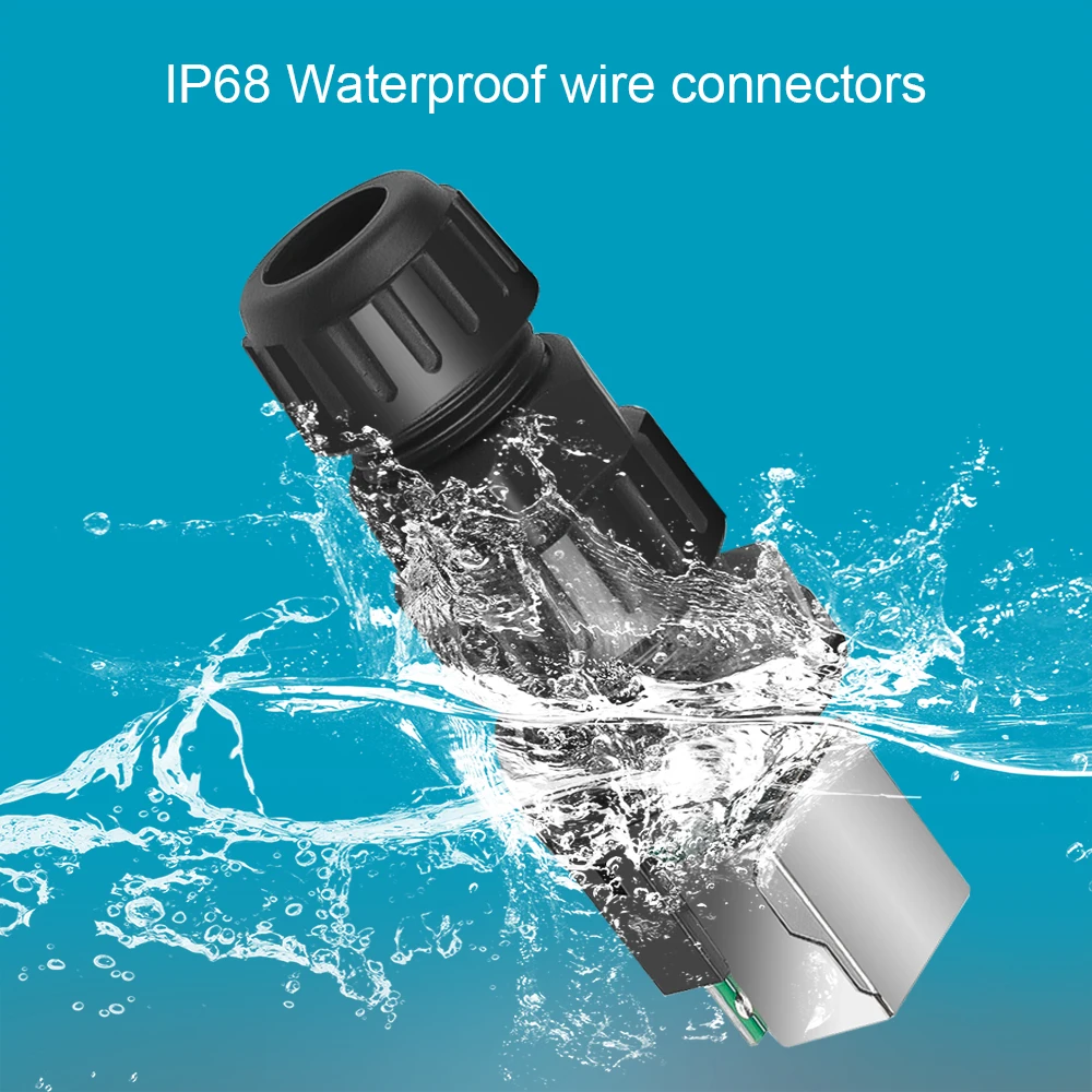 Универсальный адаптер M19 RJ45 CAT5 CAT6 Панельное крепление IP68 Водонепроницаемые