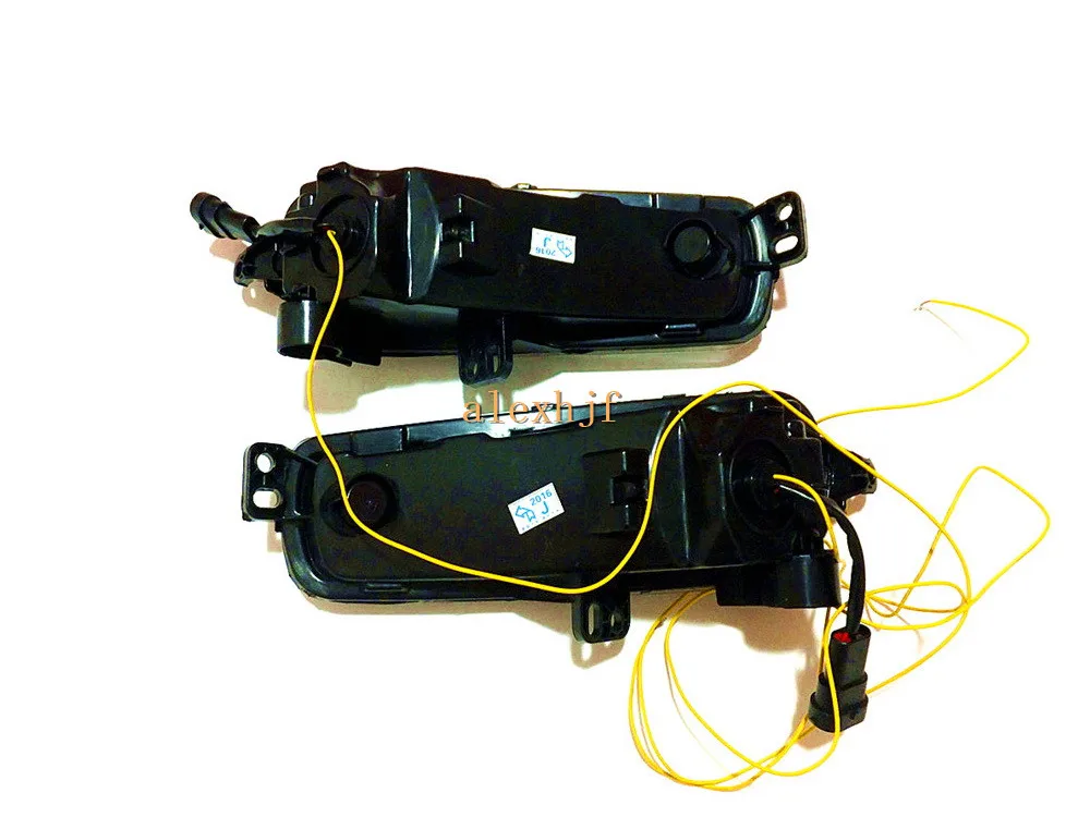 July King светодиодный дневные ходовые огни DRL чехол для Ford Focus IV-18, передний бампер противотуманная фара с желтым указателем поворота