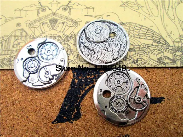 12 шт. подвески для часов подвеска циферблата 25 мм|charm pendant|gear charmface charm |