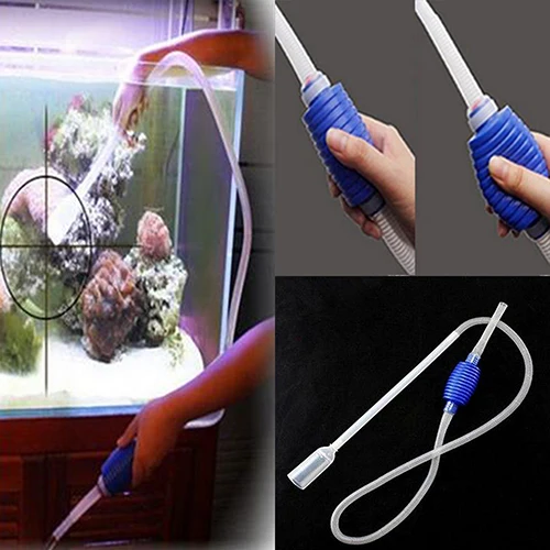 Хит! Аквариумный сифон очиститель для обслуживания гравия вакуумный насос